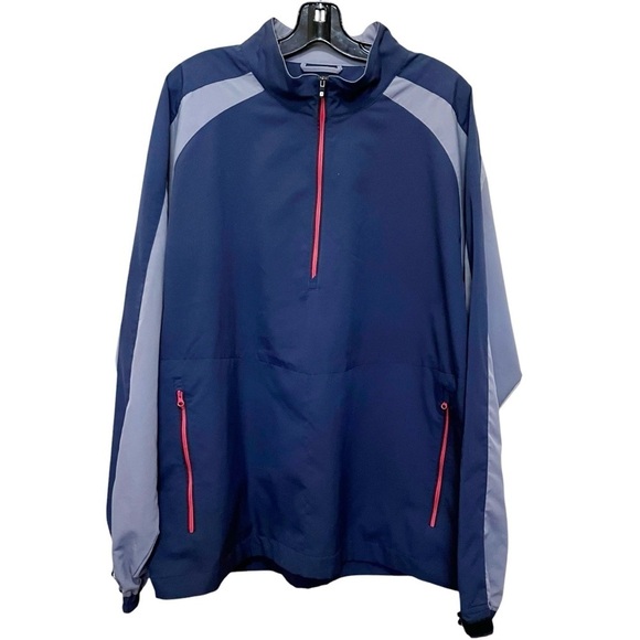 FootJoy Jacket Size XL Men’s Blue Quarter Zip Lightweight Golf Windbreaker - Picture 1 of 9